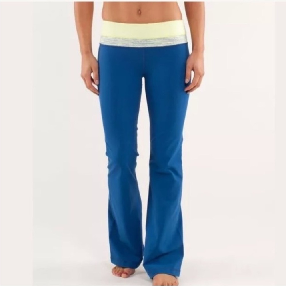 Lululemon Blue Flare Yoga Pants Gem